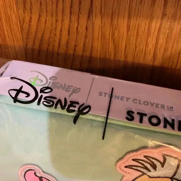NWT Disney x Stoney Clover Lane Princess Patch Friends Nylon Small Pouch Green - Picture 2 of 4